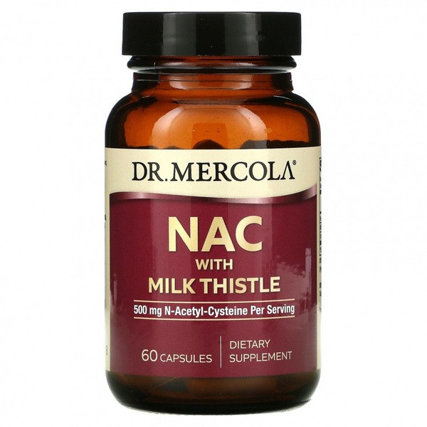 Dr. Mercola's NAC & Milk Thistle Liver Support Supplement - 500mg, 60 Capsules