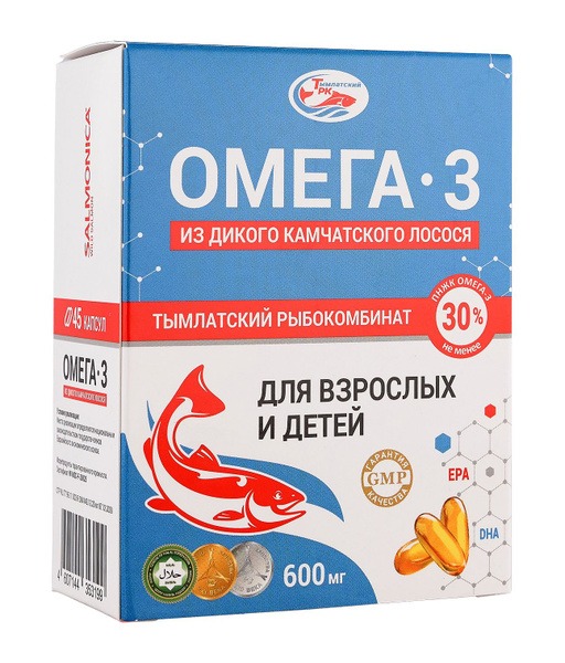 Wild Alaskan Salmon Omega-3 Fish Oil - 600mg, 45 Capsules