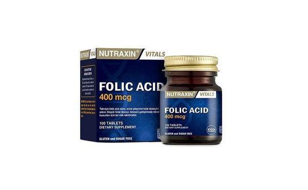 Nutraxin Folic Acid 400 mcg - 100 Tablets