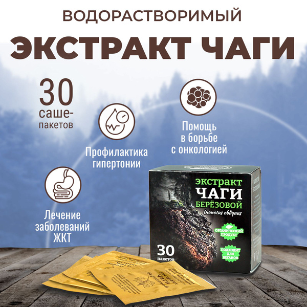 Chaga Extract Fungo Shi: High-Concentration Water-Soluble Powder (30 Sachets)