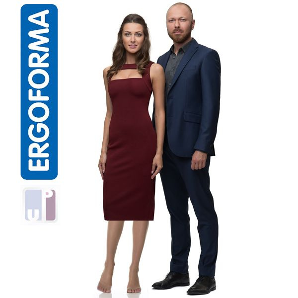 Ergoforma Matte Black Compression Stockings (Class 2, 1 Pair)