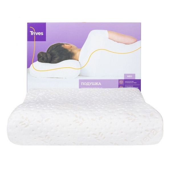 Trives T.105 Orthopedic Pillow: 30x52cm, 12cm Height