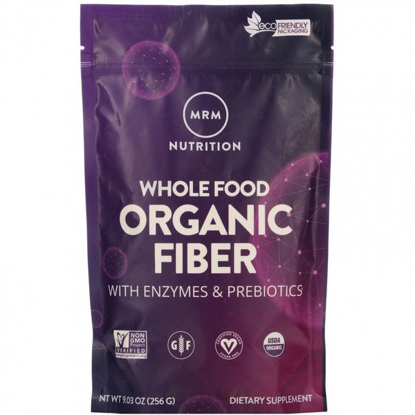 Organic Fiber Supplement with Enzymes & Prebiotics - MRM Nutrition (256g)