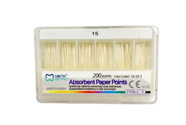 Meta Biomed Paper Absorbent Stix, Cone 0.2 #15, 200/Pack
