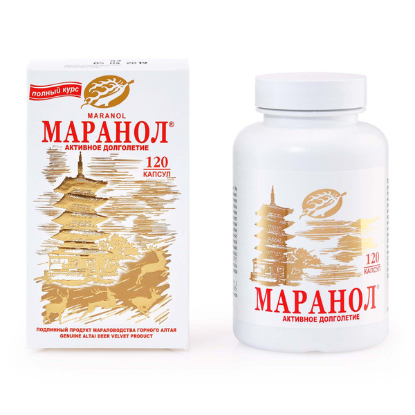 Maranol: Rejuvenation & Extended Active Lifespan with Altai Maral Antlers & Pantogematogen (120 Capsules)