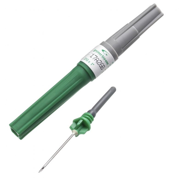 21G Double-Ended Needle (0.8x25mm) Green - 100/Box - VACUETTE 450072