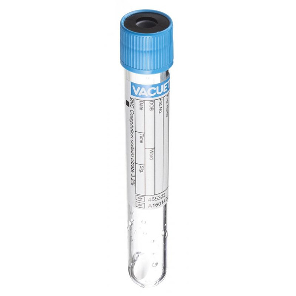 Vacuette 455322: 9ml Sodium Citrate Tubes (3.2%), 50/pack