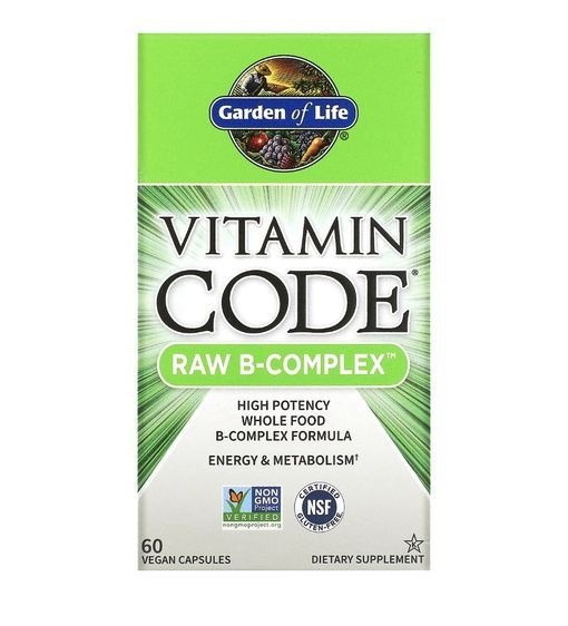 Garden of Life Vitamin Code Raw B-Complex 60 Vegan Capsules