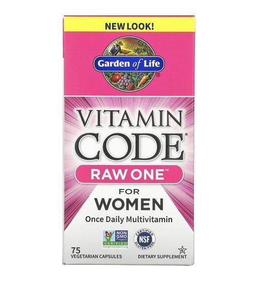 Garden of Life Vitamin Code Raw One Women's Multivitamin (75 Capsules)