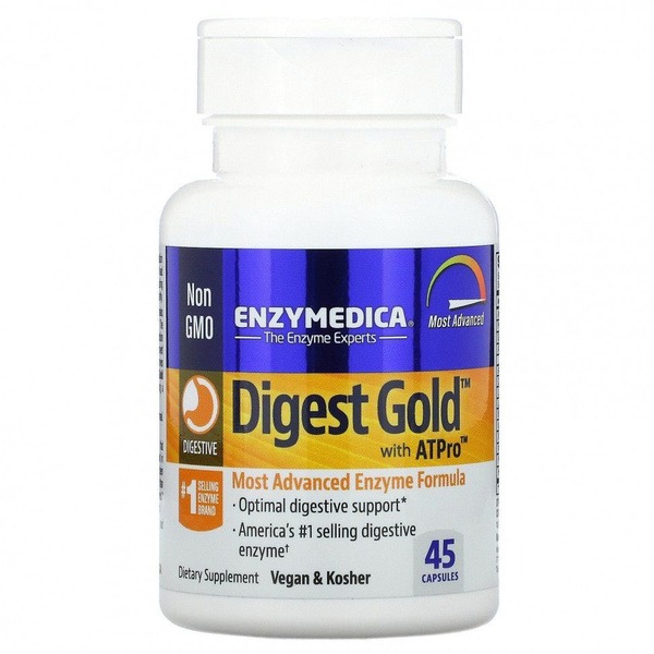 Enzymedica Digest Gold with ATPro: 45 Capsules, Digestive Enzymes