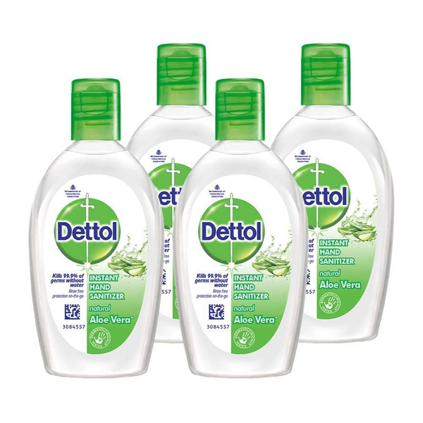 Dettol Aloe Vera Antibacterial Hand Gel (4 x 50ml)
