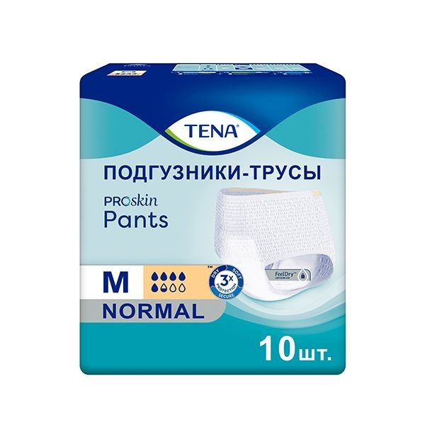 Tena Pants Normal Medium Absorbency Underwear - 10 Count