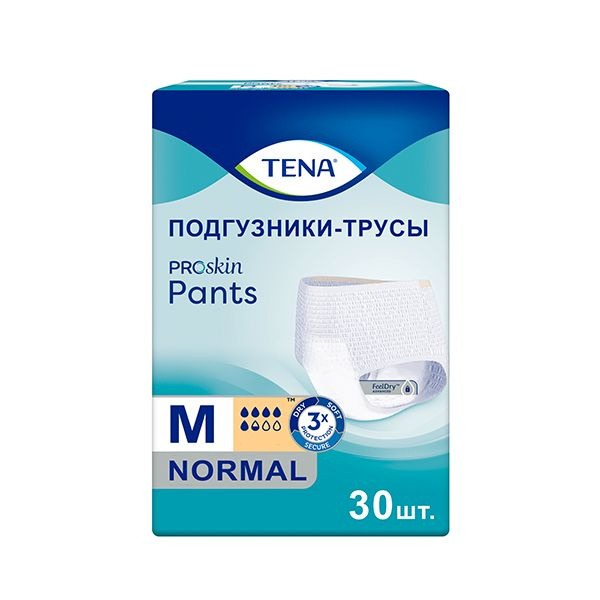 Tena ProSkin Pants Normal Medium Absorbency (Waist 31-43") - 30 Count