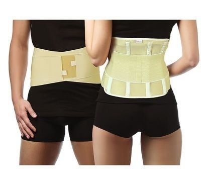 TONUS 0012-01 LUX Lumbar Support Belt with Rigid Inserts - Beige, Size 3