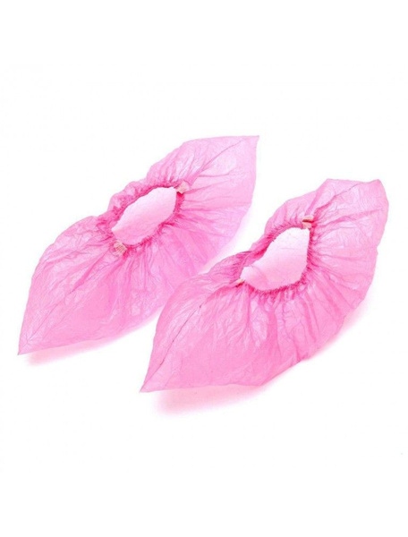 Medicosm Pink Disposable Shoe Covers, 50 Pairs/Pack