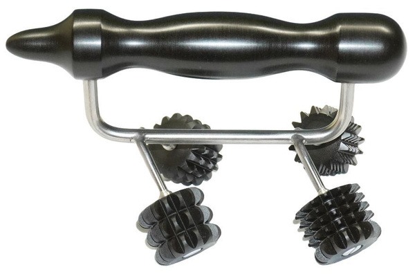 Professional 4-Roller Ebonite Body Massager