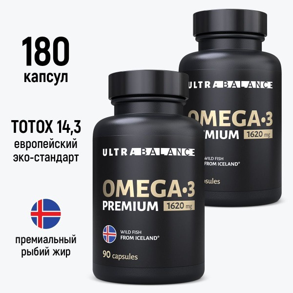 UltraBalance Omega-3: 180 Capsules for Men, Pregnant & Nursing Women