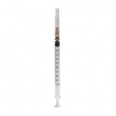 INEKTA Insulin Syringe 1ml, 3-Part, 26G x 1/2" Needle (Pack of 20)