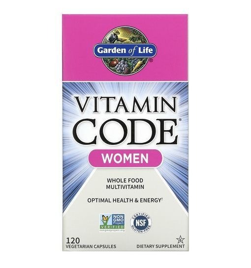Garden of Life Vitamin Code Women's Multivitamin: 120 Vegetarian Capsules