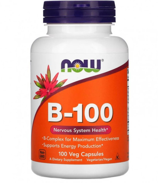 Now Foods B-100 Complex: 100 Capsules, B Vitamins