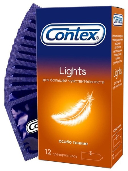Contex Lights Condoms, 12-Pack