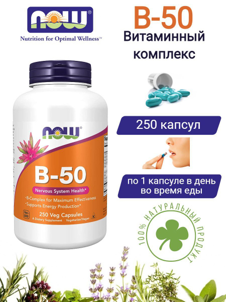 NOW Foods B-50 Complex 250 Capsules