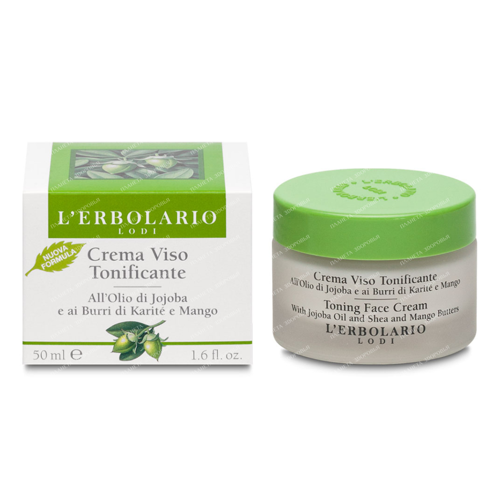 L'Erbolario Toning face cream with jojoba, shea and mango oils, 50 ml