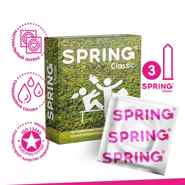 Spring Classic Condoms: 3 Pack