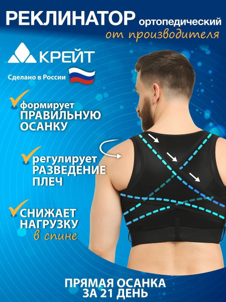 Posture Corrector for Men & Women - Crate #4 Black