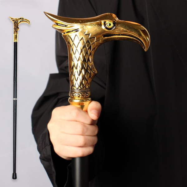 LESZOELIE Luxury Eagle Head Decorative Cane for Men, 93 cm