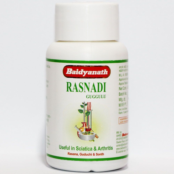 Baidyanath Rasnadi Guggulu Tablets: 80 Count, Anti-Inflammatory Ayurvedic Herbal Supplement