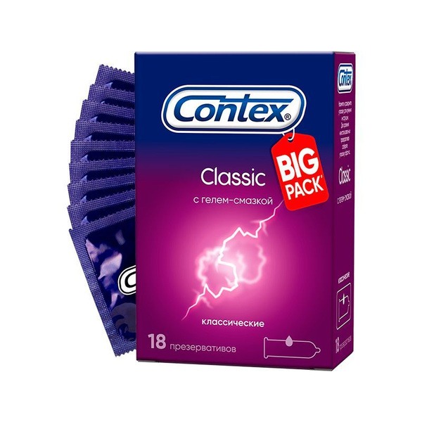 Contex Classic Condoms, 18-Count