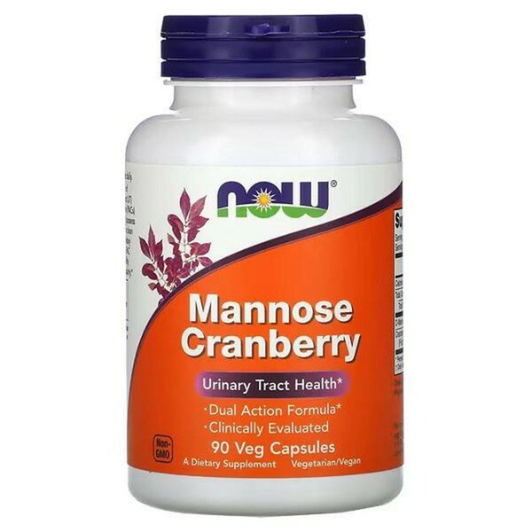 NOW Foods Cranberry & D-Mannose Supplement - 90 Veggie Capsules