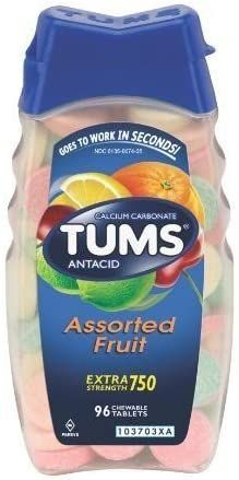 TUMS Fruit Chewables 96ct: Fast Heartburn Relief