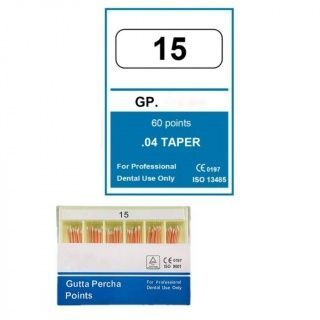NeoHealth #15 Size 0.04 Tapered Gutta-Percha Endodontic Points