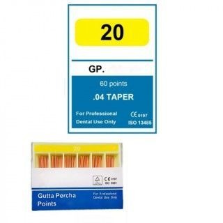 NeoHealth #20 .04 Tapered Gutta-Percha Points (60/Pack)