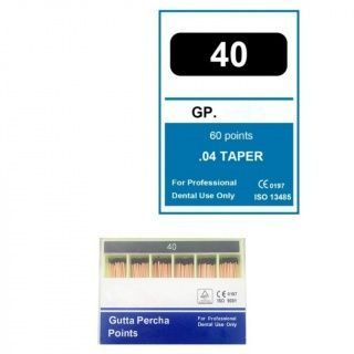 NeoHealth Size 40, .04 Taper Gutta-Percha Points (60/pack)