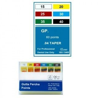 NeoHealth #15-40 Gutta-Percha Points (60ct) 0.04 Taper