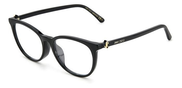 Jimmy Choo JC369/F 807 Black Acetate Panto Sunglasses