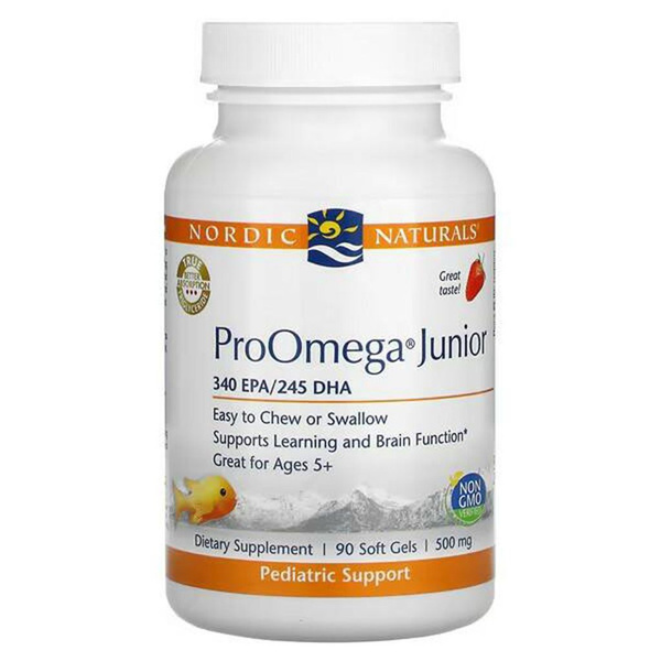 Nordic Naturals ProOmega Junior Strawberry Gummies: 340mg, 90 Count