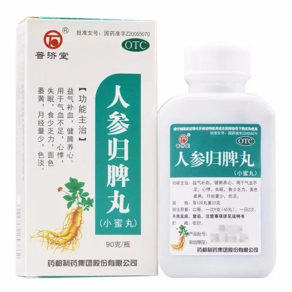 Ginseng Gui Pi Wan Pills for Digestion (450 Count)