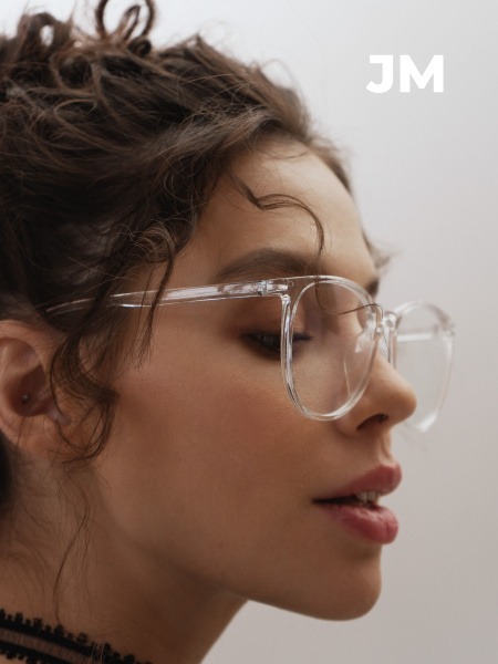 Square Computer Glasses | Trendy Transparent Blue Light Blocking Glasses