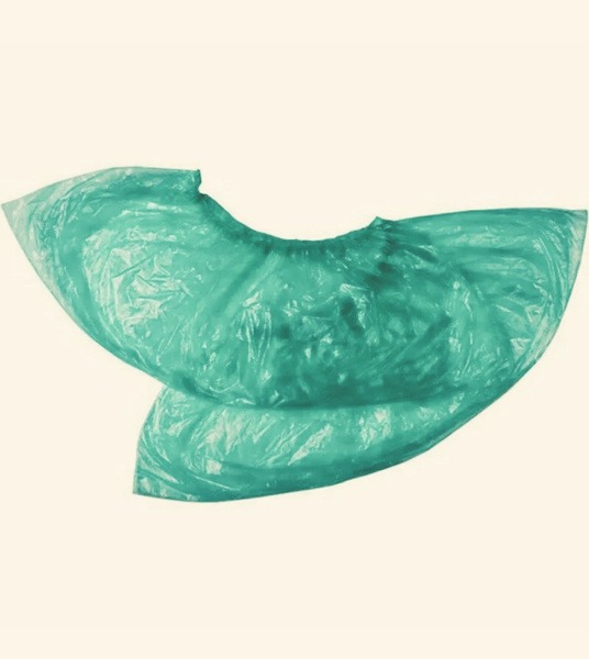 Green Disposable Shoe Covers, 50pcs/25 Pairs