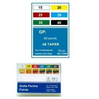 NeoHealth #15-40 Guttaspercha Points (0.06 Taper), 60/Pack