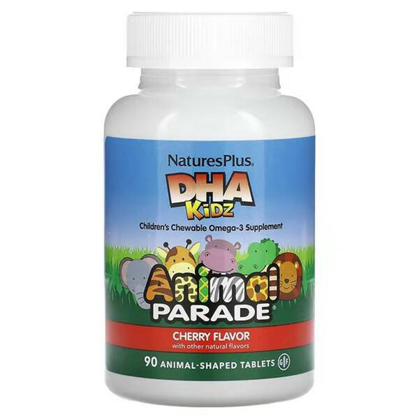 Nature's Plus Animal Parade DHA Gummies for Kids - Cherry Flavor, 90 Count