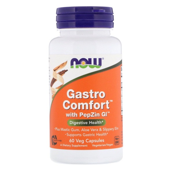 NOW Gastro Comfort with PepZinGI® - 60 Vegetarian Capsules (685mg)