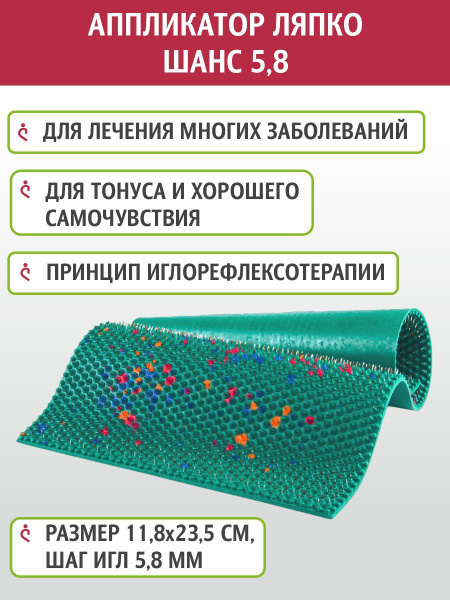 Lyapko Applicator Massage Mat: 5.8mm Needles, 890 Points