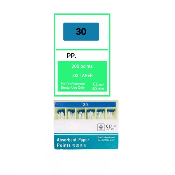NeoHealth Paper Points: Size 30, 200/Pack (0.02 Taper)