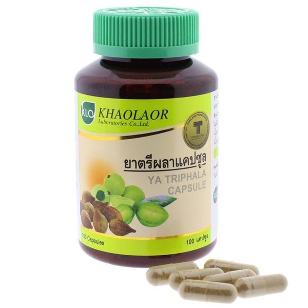 Triphala 100 Capsules: Ayurvedic Herbal Supplement by Khaolaor