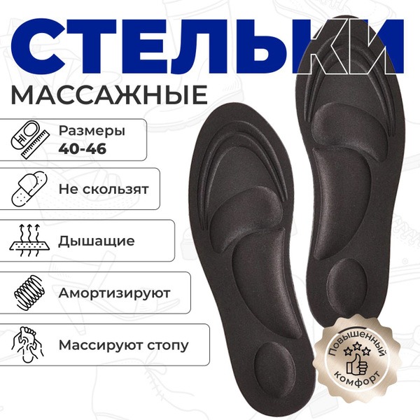 Insoles for Women & Men: Sizes 40-46, All Shoe Types